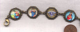Colour Pictures Jesus Mary Holy Spirit Bronze Chain Bracelet BR057