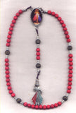 Divine Mercy Chaplet cord with wood beads CH19A