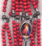 Divine Mercy Chaplet cord with wood beads CH19A