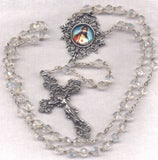 Sacred Heart of Jesus Deluxe Bohemian Crystal FanC06