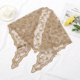 Chapel Veil Fawn Woven Lace long style VE24
