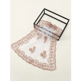 Chapel Veil Antique Fawn Lace 100% Pure Silk square cut VE20