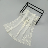 Chapel Veil Antique White Lace 100% Pure Silk square cut VE19