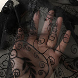 Chapel Veil  Black Woven Lace VE08