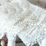 Chapel Veil Antique Porcelain Lace scarf cut VE25