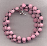 Roses Pastel Yellow spring wire rosary bracelet BR042
