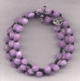 Roses Pastel Yellow spring wire rosary bracelet BR042