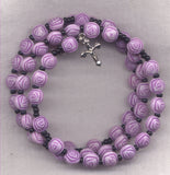 Roses Pastel Yellow spring wire rosary bracelet BR042