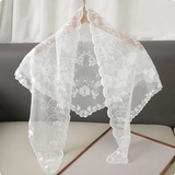 Chapel Veil White Woven Lace VE09