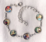 Colour Pictures Small Silver Chain Bracelet BR028