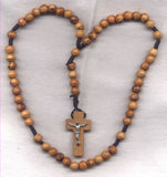 Small Olive Wood Cord Rosary from the Holy Land CD20