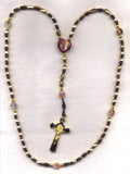 Colour Pictures Goldtone Acrylic Bead Rosary CD10