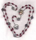 Precious Blood of Jesus Novena Beads with medals and capped beads CH01-C