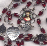 Precious Blood of Jesus Novena Beads with medals and capped beads CH01-C