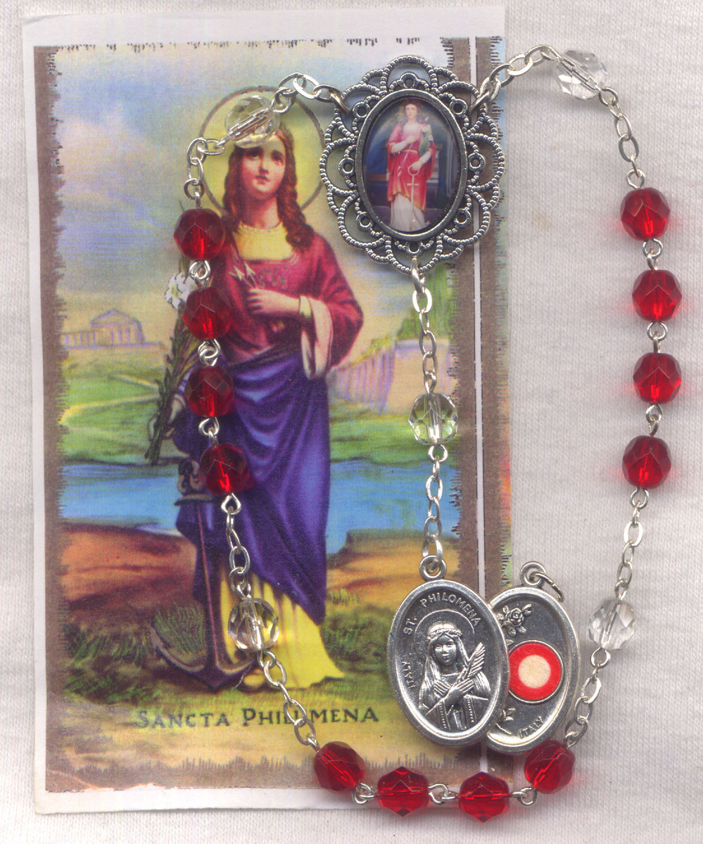 St Philomena Powerful With God Novena Beads CH02