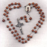 St Joan of Arc coco bead rosary GR38