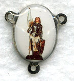 St Joan of Arc coco bead rosary GR38