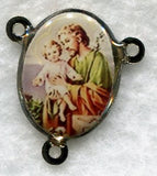 St Joseph coco bead wood rosary V40