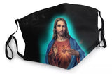 Blue Halo Sacred Heart of Jesus Washable Face Mask MK04
