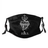 Sacred Heart B&W washable face mask CHILD size MSK48