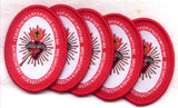 Badge of the Sacred Heart of Jesus woven fabric Package of 100