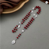 7 Sorrows Servite Rosary Our Lady of Seven Sorrows Red wood beads 7S31