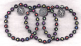 Miraculous Medal Color Hearts Stretch Bracelet BR052
