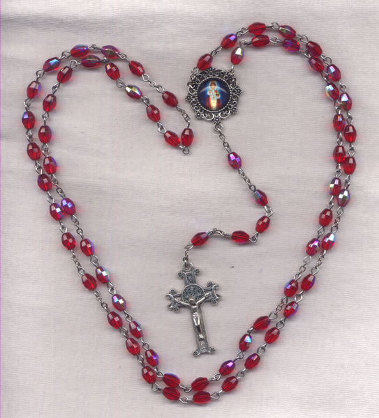 Brigittine Rosary Miraculous Infant of Prague Birthstone Rosary Ruby June BR74