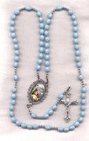 Brigittine Cord Rosary Holy Family Blue Acrylic beads BR14