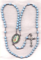 Brigittine Cord Rosary Guardian Angel Blue Acrylic beads BR15