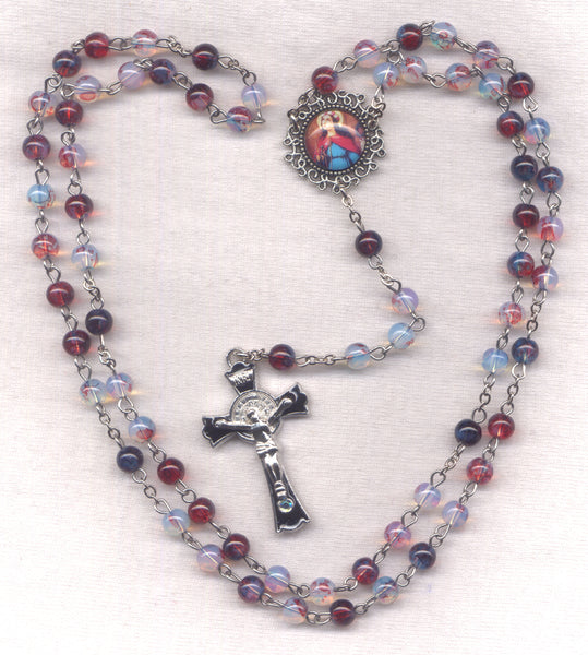 Brigittine Rosary St Philomena Virgin Martyr glass  BR67