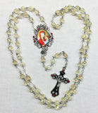 Brigittine Rosary Our Lady Quick To Hear Icon crackle glass BR75