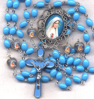 Immaculate Heart of Mary Blue One Decade Pocket Rosary PKT49