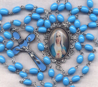 Immaculate Heart of Mary Blue One Decade Pocket Rosary PKT49