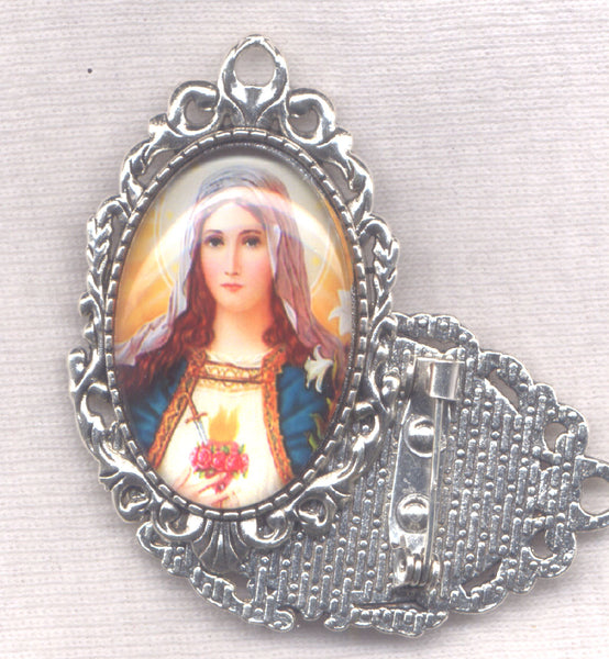 Classic Immaculate Heart of Mary Brooch each BRCH03N