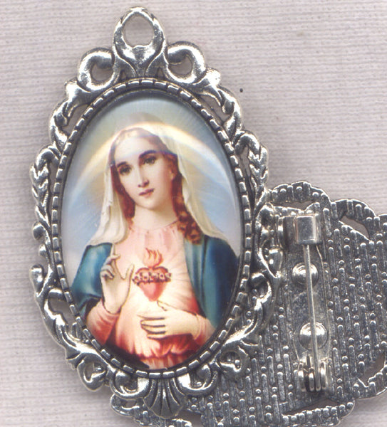 Vintage Immaculate Heart of Mary Brooch each BRCH03Q