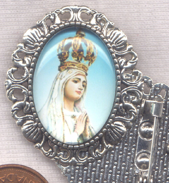 Queen of Heaven Pilgrim Virgin Brooch each BRCH04Q