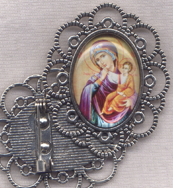 Our Lady of Tenderness Icon Brooch each BRCH05B