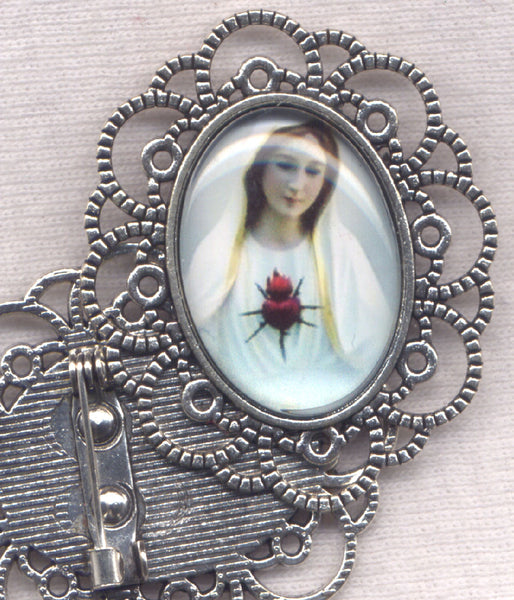 Sorrowful and Immaculate Heart Brooch each BRCH05J