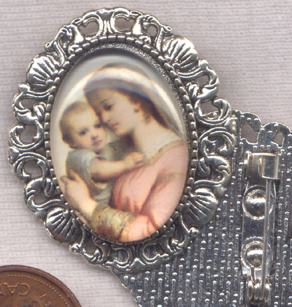 Renaissance Madonna and Child Brooch each BRCH05V