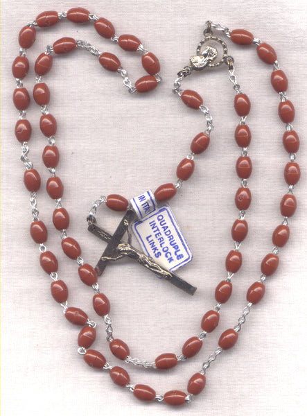 Bulk Buy Brown Acrylic Ultralink Rosaries 5 per package