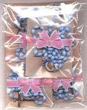 Bulk Buy Blue Acrylic Blessed Virgin Rosaries 5 per package BULK05