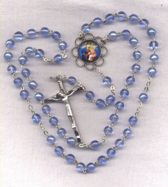 Our Lady of Perpetual Help Sapphire AB beads GR44 September