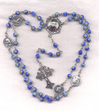 St Jacinta Marto mille fiori glass rosary filigree crucifix GR75