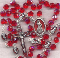 Deluxe Divine Mercy Rosary red enamel  each GR90