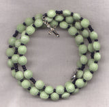Roses Pastel Green spring wire Brigittine rosary bracelet BR047