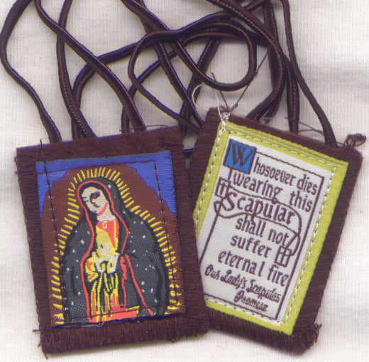 Our Lady of Guadalupe Image Brown Scapular package of 10 each