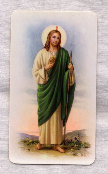 St Jude Thaddeus Apostle Patron of the Impossible holy card 5/pkg IT221