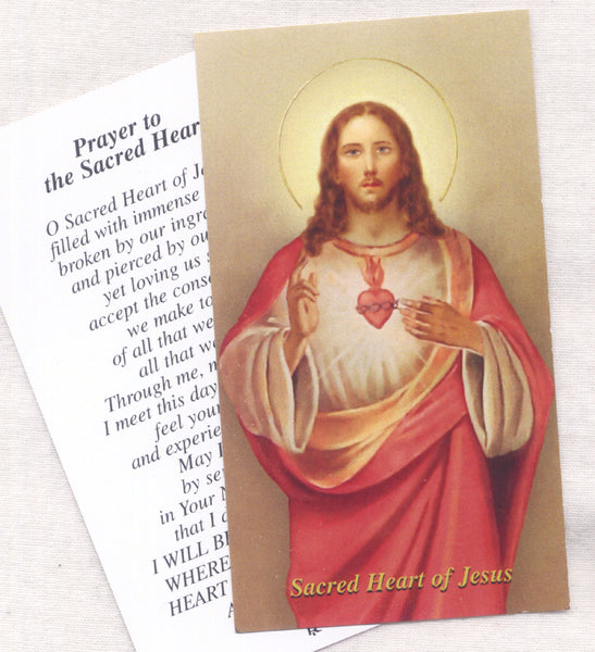 Sacred Heart of Jesus prayer card 5/pkg IT301