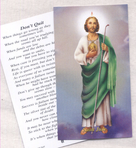St Jude Apostle Don't Give Up prayer card 5/pkg IT305